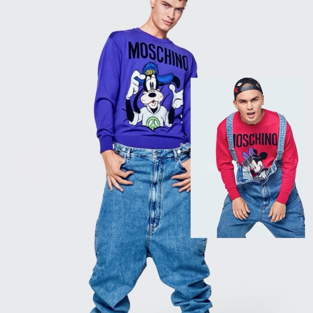 - Oversized MOSCHINO x Hm denim Jumpsuit